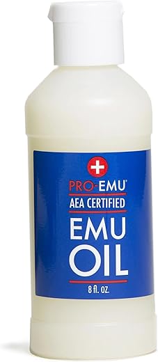 Pro Emu - Óleo de Emu Natural (240 ml) Certificado AEA – Fabricado nos EUA – Melhor Óleo Natural para Rosto, Pele, Cabelo e Unhas