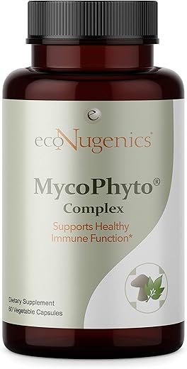 Complexo MycoPhyto – 60 Cápsulas – Suporte ao Sistema Imunológico com Mistura de Cogumelos Reishi, Turkey Tail, Cordyceps, Maitake, Agaricus, Umbellatus – Cardio, Fígado - EcoNugenics