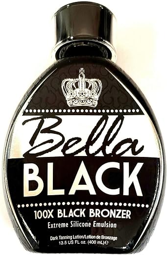 Dolce Vita - Bronzeador Bella Black 100X – Loção de Bronzeamento Premium com Emulsão de Silicone Extrema e Extrato de Banana – Resultados Instantâneos – Loção de Bronzeamento Escuro para Uso Interno