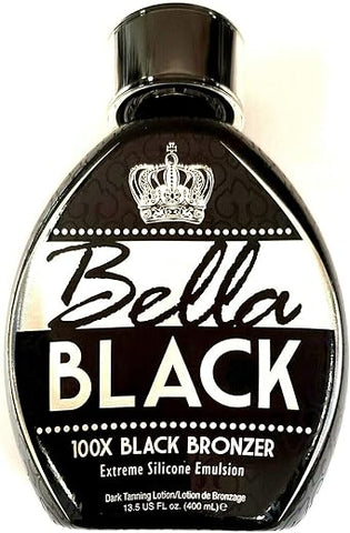 Dolce Vita - Bronzeador Bella Black 100X – Loção de Bronzeamento Premium com Emulsão de Silicone Extrema e Extrato de Banana – Resultados Instantâneos – Loção de Bronzeamento Escuro para Uso Interno