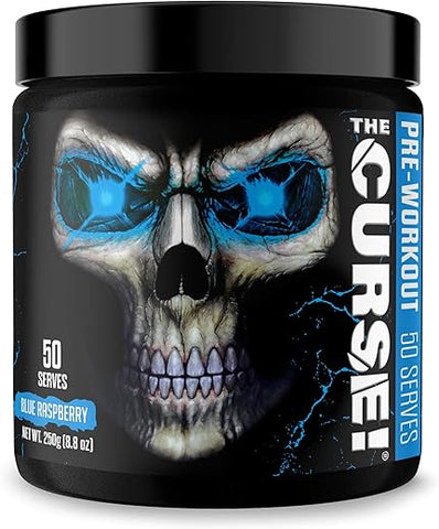 The Curse! Pó Pré-Treino – Blue Raspberry 50 Porções | Pré-Treino: Aumente Força, Energia e Foco para Homens - JNX SPORTS