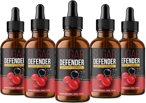 Official... - Fórmula Oficial de Gotas Defensoras de Açúcar (5 Pacotes – Sugar Defender 24, Sugar Defender Líquido, Suplemento Máximo de Defensor de Açúcar com Bagas de Espinheiro Orgânico)