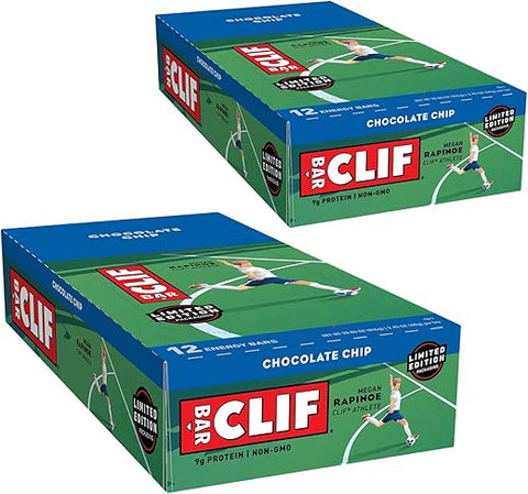Clif Bar - Barras de Energia CLIF – Chocolate Chip – Feitas com Aveia Orgânica – Alimento à Base de Plantas – Vegetariano – Kosher (Barras de Proteína de 2,4 Ounces, 24 Unidades) Embalagem Pode Variar, 12 Unidades (Pack…)