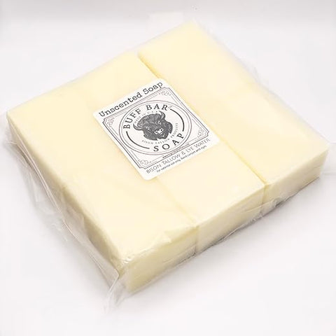 Big Crazy Buffalo - Sabonete em Barra de Banha Pura de Bisão, Sem Perfume, (6 unidades) – Limpa, Hidrata, Alivia, Puro e Natural – Sem Corantes, Produtos Químicos, Fragrâncias, Conservantes