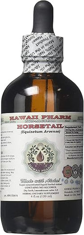 Extrato Líquido de Cavalinha Sem Álcool, Cavalinha Orgânica (Equisetum arvense) Erva Seca Glicerina Hawaii Pharm Suplemento Herbal Natural 120 ml
