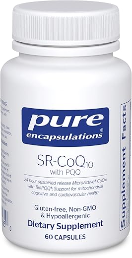 SR-CoQ10 com PQQ – Suporte à Saúde Cardíaca – Tecnologia de Liberação Sustentada – Suplemento Antioxidante – Livre de Glúten, Vegetariano - Pure Encapsulations