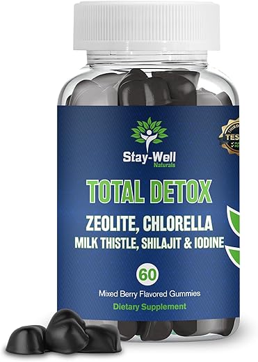 Stay-Well Naturals - Total Detox: Desintoxicação Pesada de Metais Pesados para Adultos – Zeólita, Clorela, Cardo Mariano, Shilajit | Marca Total Detox