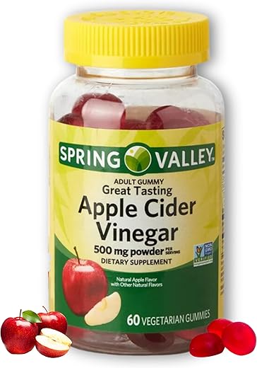 FUSION SHOP STORE Smart choices,meaningful life! - Gomas de Vinagre de Maçã Spring Valley – 500 mg 60 un (Pack 1), Caixa da Loja Fusion Shop