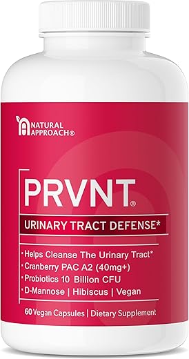 PRVNT - 40mg PAC + D-Manose e Probióticos | Suplemento de Cranberry Mais Poderoso para a Saúde do Trato Urinário | Cápsulas de Cranberry para Mulheres