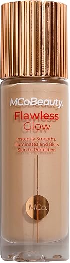 Flawless Glow Filtro de Pele Luminosa, 4 Médio, Brilho Saudável com Radiância Natural, Vegano, Cosméticos Livres de Crueldade - MCoBeauty