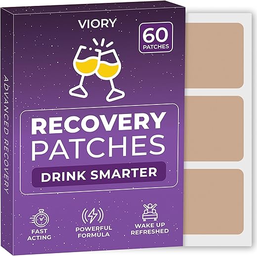 VIORY - Viory Party Patches 60 Pack – Desperte Revigorado – 100% Natural – 60 Adesivos – Marca Viory