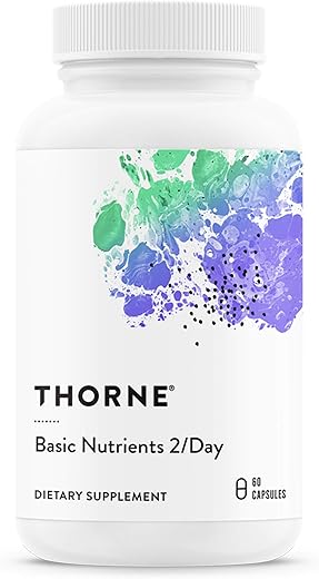 Basic Nutrients 2/Day – Multivitamínico Diário Completo com Bioacessibilidade Ótima – Fórmula de Vitaminas e Minerais – Sem Glúten, Sem Lactose, Sem Soja – 60 Cápsulas – 30 - THORNE