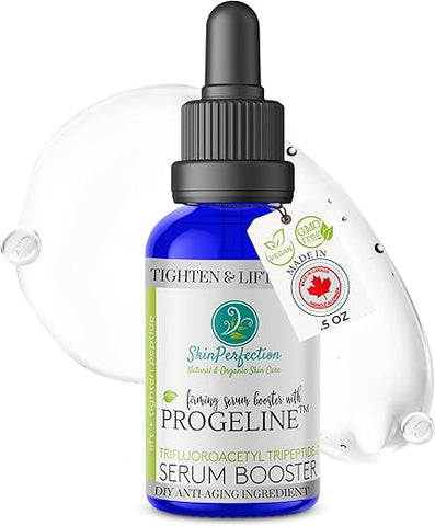 Skin Perfection - Soro Firmador com Peptídeo Progeline para Reparação de Pescoço e Rosto – Creme Progeline Upgrade Trifluoroacetil Tripeptídeo-2 Anti-Envelhecimento DIY Perfeição da Pele 15 ml
