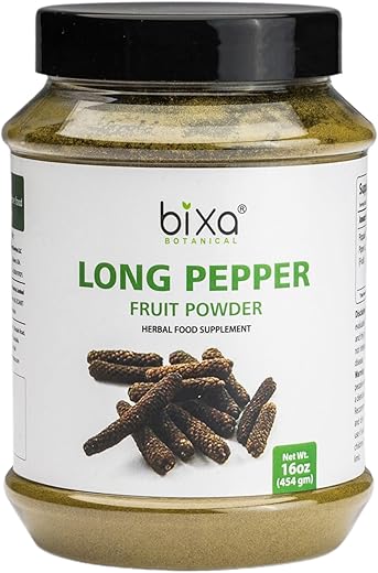 bixa BOTANICAL - Bixa BOTANICAL Pó de Piper Longum 454g (Pippali Fruit) | Tempero | Aroma Intenso | Suplemento Herbal Ayurvédico | Sem Glúten, Não-OGM, Esterilizado a Vapor