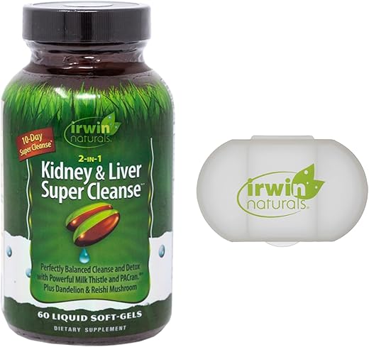 2-em-1 Rim Kidney – Fórmula Poderosa para Saúde Renal – 60 Cápsulas - Irwin Naturals