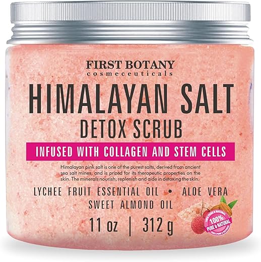 Esfoliante Corporal de Sal do Himalaia com Colágeno – 200g - First Botany