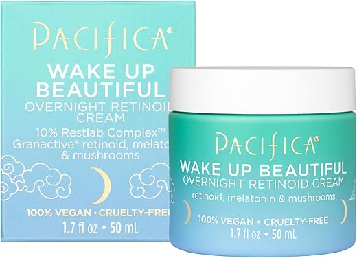 Beauty – Creme Noturno Retinol para o Rosto, Hidratante para Pele Seca e Envelhecida, Suave para Pele Sensível, Ácido Hialurônico Melatonina, Limpo, Vegano - Pacifica