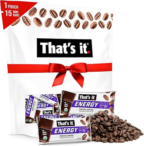 That's it. - That’s it. Mini Barras de Café Orgânico Energético – (1 Mini Barra = 1 Xícara de Café) Prático e Saudável, Sem Açúcares Adicionados, Não-OGM, Lanche Energético com Cafeína, Kosher, Amigo das Alergias (Café Mocha -…