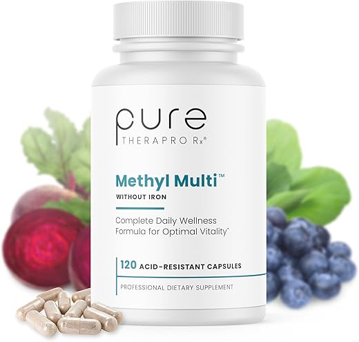 Pure Therapro Rx - Methyl Multi Sem Ferro – 120 Cápsulas Veganas – Suprimento de 60 Dias – Com Methyl B12