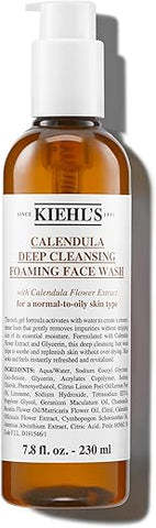 Kiehl’s Calendula Deep Cleansing Face Wash – Limpeza Profunda, Equilibra a Pele Removendo Suavemente Impurezas, Calmante e Refrescante, Reforça a Barreira de Hidratação para uma Pele Macia – 100ml