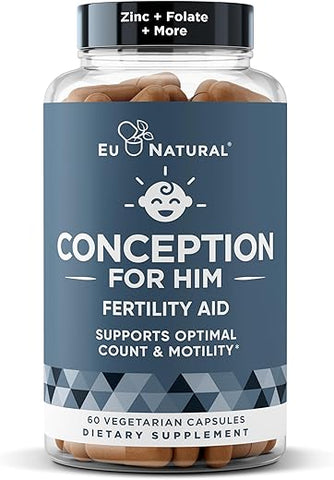 Eu Natural - Conception For Him – Suplemento de Fertilidade Masculina, Estimulante de Fertilidade Masculina | Marca: Conception For Him