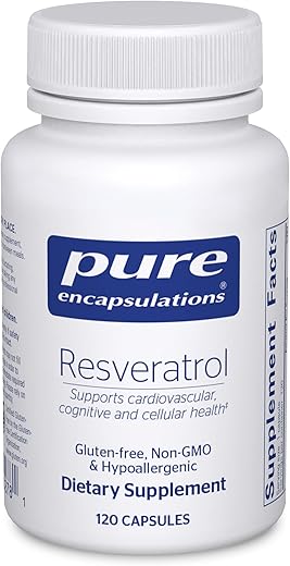Resveratrol – Saúde Cardiovascular e Celular | 60 cápsulas | 500mg | Antioxidante Potente - Pure Encapsulations