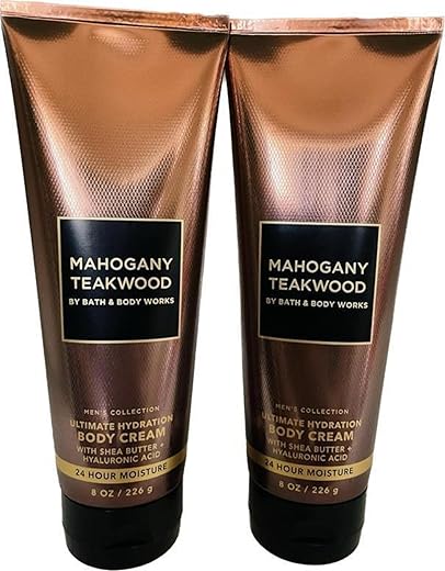 Generic - Creme Hidratante Ultimate Hydration Mahogany Teakwood para o Corpo e Banho – Coleção Masculina 8 Oz 2 Pack