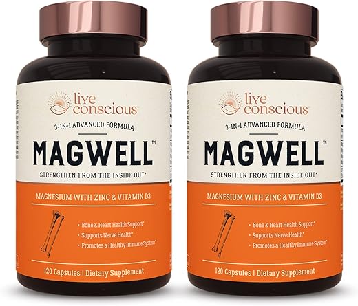 Live Conscious - Magnésio Zinco: Fortaleça seu corpo com a combinação perfeita de nutrientes essenciais – 100g