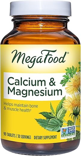 Suplemento de Cálcio e Magnésio com Magnésio Glicinato Fermentado – Suporte para a Saúde Óssea - MegaFood