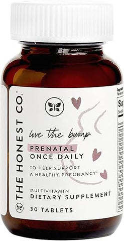 Love the Bump – Suplemento Pré-Natal Diário Certificado pela NSF, Livre de Transgênicos | 30 Comprimidos - The Honest Company