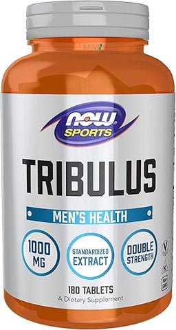 Sports Nutrition Tribulus Terrestris 1,000 mg – Suplemento para Saúde Masculina – 180 Comprimidos - NOW Foods