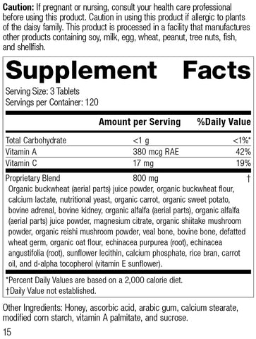 Standard Process Inc. - Cataplex A-C-P da Standard Process: Saúde do Coração, Gengivas, Suporte Imunológico e Vascular com Vitamina C, Citrato de Magnésio, Levedura Nutricional, Vitamina A, Reishi – 60 cápsulas