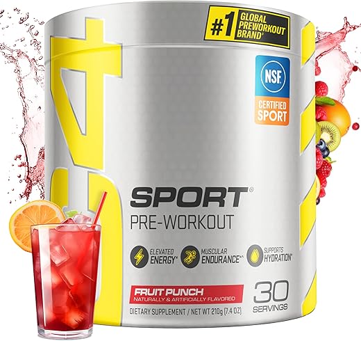 C4 Sport Pré-Treino em Pó Sabor Frutas Vermelhas – Certificado NSF para Esportes | 30 Porções, Embalagem pode variar - Cellucor