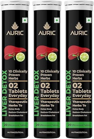 Generic - Tabletes Efervescentes Desintoxicantes para o Fígado, Avançados, Suplementos Detox, para Sintomas de Abstinência de Álcool, 80 Unidades, Água com Gás com 10 Ervas Ayurvédicas