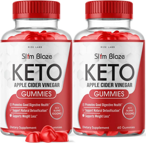 rize labs - (2 Pacotes) Gomas de Vinagre de Maçã ACV Slim Blaze Keto (120 Gomas) – Marca em Destaque