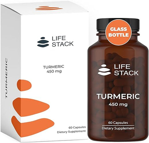 Life Stack - Cúrcuma Natural 450mg | Apoia a Saúde das Articulações