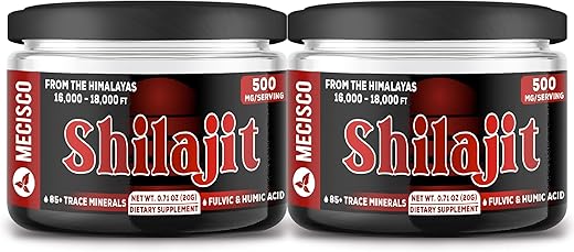 Mecisco - Shilajit Puro Himalaia Orgânico 2 Pacotes 20g – Suplemento Natural com Ácido Fulvico e Humico