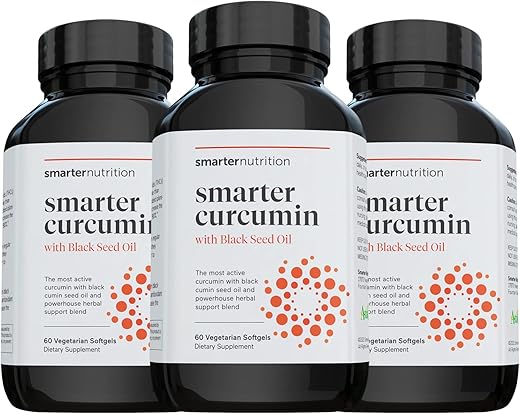 SMARTERNUTRITION - Smarter Nutrition Curcumin Softgels – Potente | 60 Cápsulas | 500mg | Antioxidante Natural