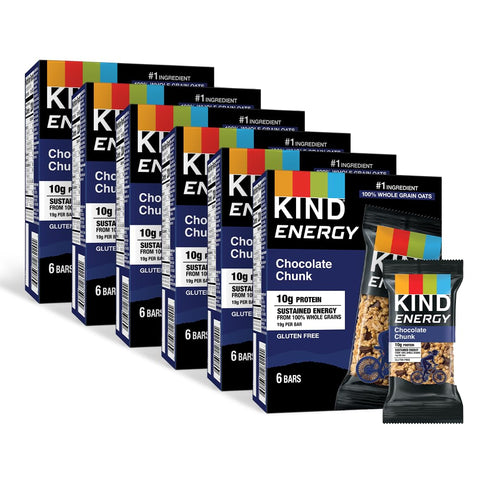 Barras de Energia KIND, Chocolate Chunk, Snacks Saudáveis, Sem Glúten, 30 Unidades