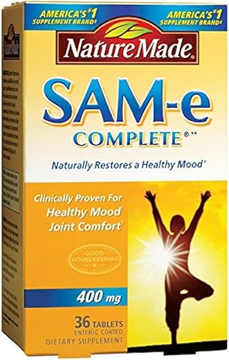 Nature Made - Nature’s Made Sam-e Complete 400mg – 36 Comprimidos (2 Pacotes) | Comprimidos de Sam-e 400mg para o Bem-Estar | Embalagem Dupla