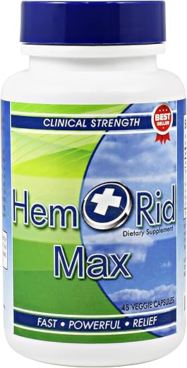 HemRid - Max – Alívio Rápido para Hemorroidas. Comprimidos que Realmente Funcionam. Resultados em Apenas 2-5 Dias