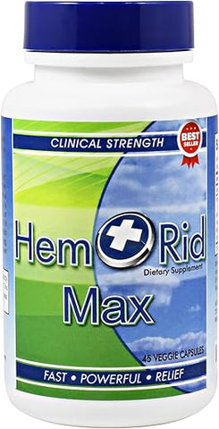 HemRid - Max – Alívio Rápido para Hemorroidas. Comprimidos que Realmente Funcionam. Resultados em Apenas 2-5 Dias