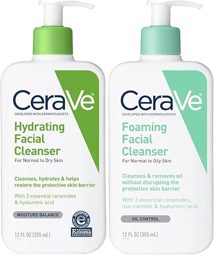 Limpeza Facial Espumante e Hidratante, 355 ml (Pacote com 2) - CeraVe