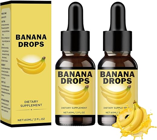 OWALEMO - Banana Drops – Extrato Líquido Original de Banana para Perda de Peso – 2 Unidades – Homens e Mulheres – 100% Natural