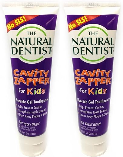The Natural Dentist - Dentista Natural Infantil: Creme Dental Sem SLS 150g – Combate Cáries e Fortalece os Dentes (Pacote com 2)