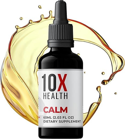 10X Health System - 10X Health – GABA L-theanine Calmante Líquido – 100mg L Theanine – Gotas – Marca 10X Health