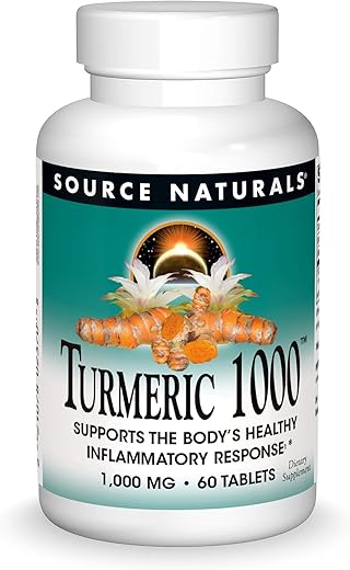 Cúrcuma 1000, Suporta a Resposta Inflamatória Saudável do Corpo*, 1.000mg – 60 Comprimidos - Source Naturals