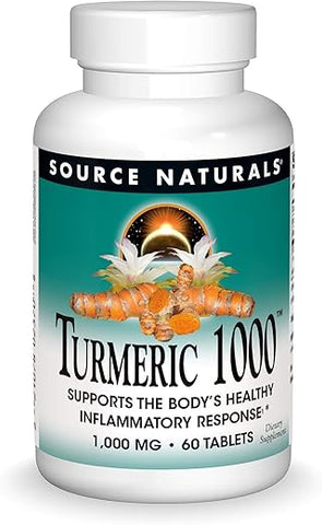 Cúrcuma 1000, Suporta a Resposta Inflamatória Saudável do Corpo*, 1.000mg – 60 Comprimidos - Source Naturals