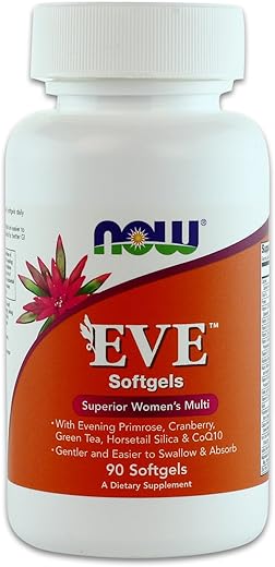 Eve Multivitamínico Feminino Softgel, 90 Cápsulas (3 Pacotes) - NOW Foods