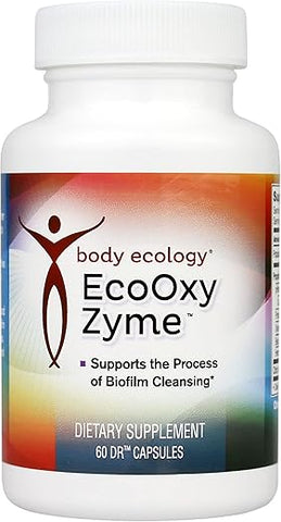 EcoOxyZyme | Suplemento Digestivo Multi-Enzimático | Suporte ao Sistema Imunológico e Saúde Intestinal | Disruptor de Biofilme | 60 Cápsulas - Body Ecology